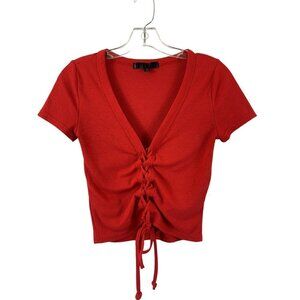 Faded Rose Women's Ruby Red Crop Top